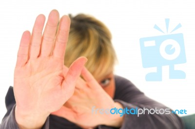 Scared Woman Stock Photo Scared Woman Stock Photo