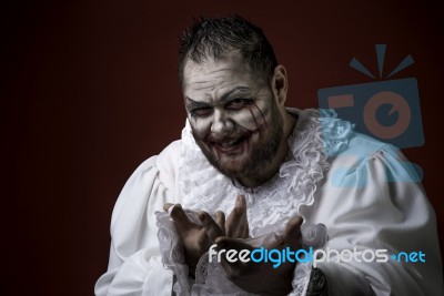 Scary Evil Clown Stock Photo
