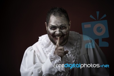 Scary Evil Clown Stock Photo