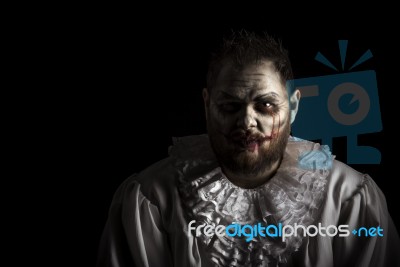 Scary Evil Clown Stock Photo