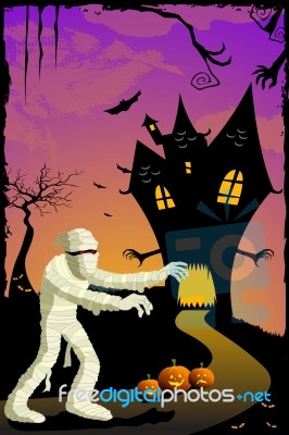 Scary Halloween Mummy Stock Image
