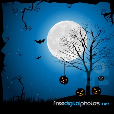 Scary Halloween Night Stock Image