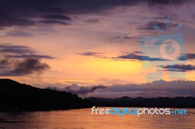 Scenic Of Twilight Time At River Stock Photo Scenic Of Twilight Time At River Stock Photo