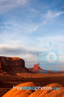 Scenic View Of Monument Valley Utah Usa Stock Photo
