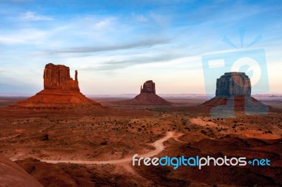 Scenic View Of Monument Valley Utah Usa Stock Photo