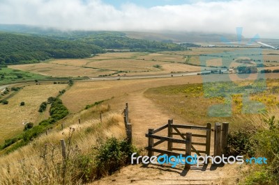 Scenic View Of The Rolling Sussex Countryside Stock Photo