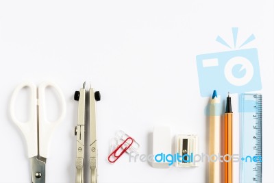 School And Office Stationery Stock Photo School And Office Stationery Stock Photo