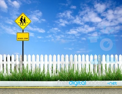 School Zone Stock Photo