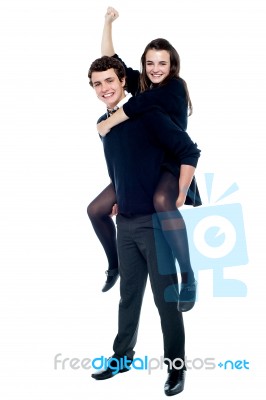 Piggyback Ride - Stock Photos