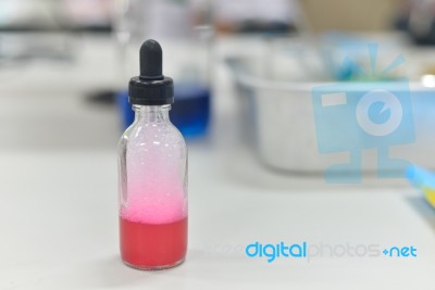Science Laboratory Test Tubes , Laboratory Equipment Stock Photo