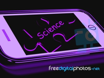 Science Smartphone Means Biology Chemistry And Physics Stock Image