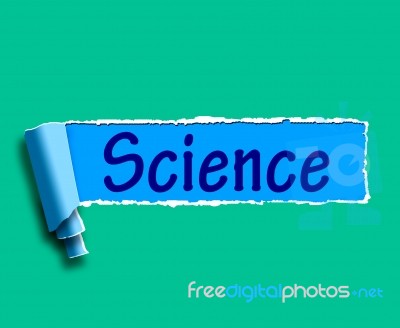 Science Word Shows Internet Learning About Sciences Stock Image
