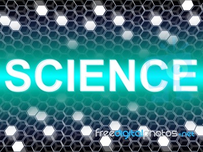 Science Word Shows Scientist Biology And Chemist Stock Image