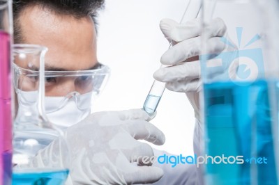 Scientists Are Experimenting Stock Photo