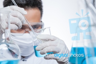 Scientists Are Experimenting Stock Photo