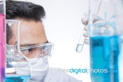 Scientists Are Experimenting Stock Photo