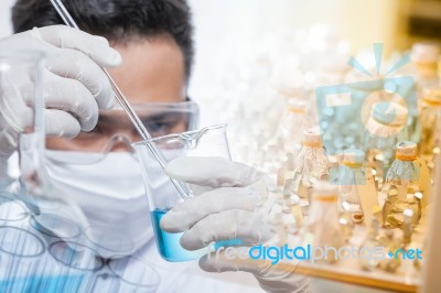 Scientists Are Experimenting Stock Photo