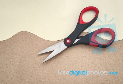 Scissors And Paper Stock Photo