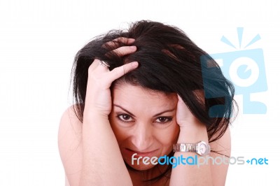 Screaming Woman Stock Photo