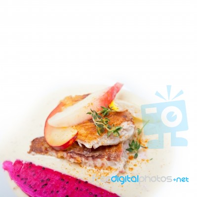 Sea Bream Fillet Butter Pan Fried Stock Photo Sea Bream Fillet Butter Pan Fried Stock Photo