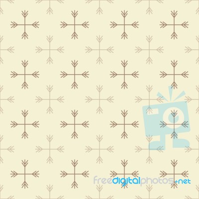 Seamless Outline Snow Pattern Stock Image