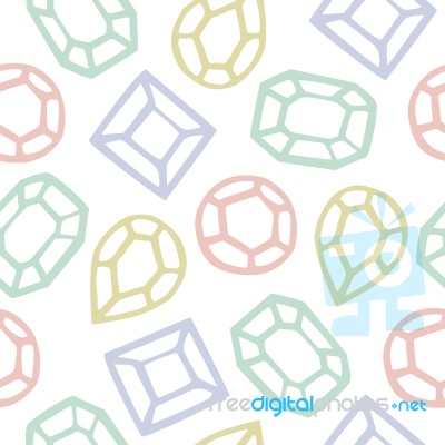 Seamless Pattern Of Diamond Shape Cartoon Illustration Background Stock Image