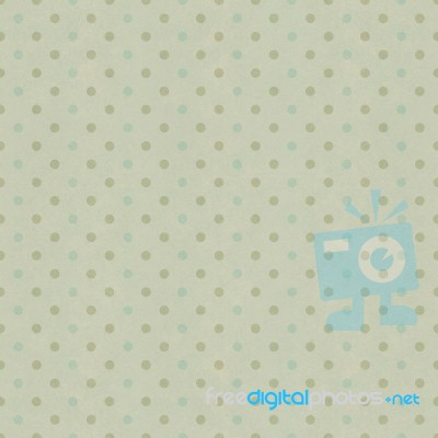 Seamless Polka Dots Pattern On Vintage Paper Texture Stock Image
