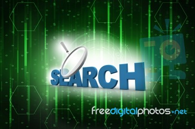 Search Button 3d Illustration Stock Image