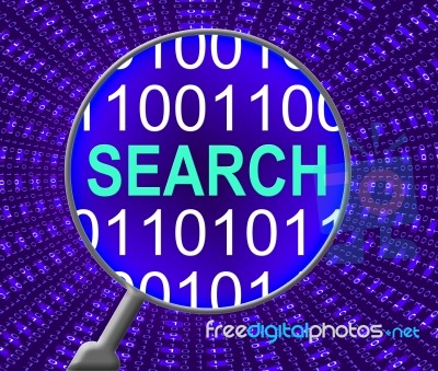 Search Online Shows Web Site And Computer Stock Image