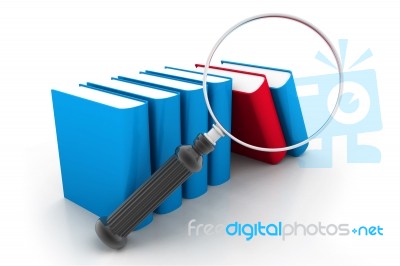 Searching The Book Stock Image