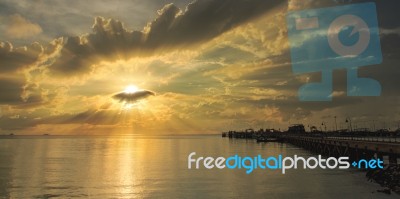 Seascape At Dusk,samui Island,thailand Stock Photo