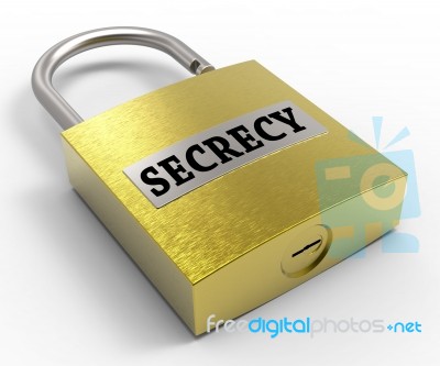 Secrecy Padlock Represents Top Secret 3d Rendering Stock Image