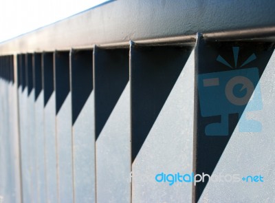 Section Of Metal Fencing Stock Photo