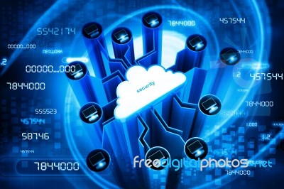 Secure Cloud Computing Stock Image