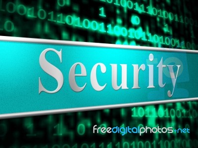 Secure Security Means Restricted Protect And Privacy Stock Image