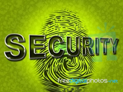 Security Fingerprint Indicates Company Id And Brand Stock Image