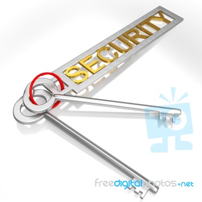 Security Keys Shows Secure Locked And Safe Stock Image