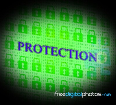 Security Protection Means Forbidden Password And Unauthorized Stock Image