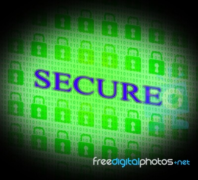 Security Secure Represents Unauthorized Login And Secured Stock Image
