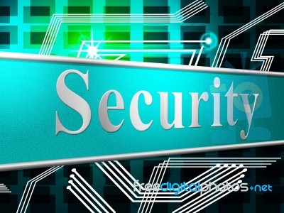 Security Secure Shows Password Secured And Encrypt Stock Image