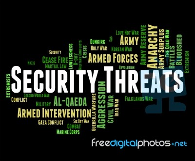 Security Threats Shows Intimidating Remark And Forbidden Stock Image
