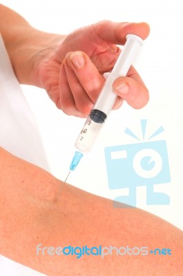 Self Injection Stock Photo