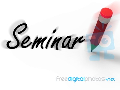 Seminar With Pencil Displays Written Appointment For A Business Stock Image