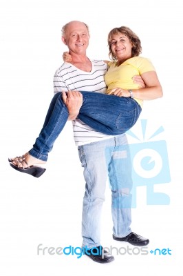 Senior Couple Having Fun Stock Photo Senior Couple Having Fun Stock Photo