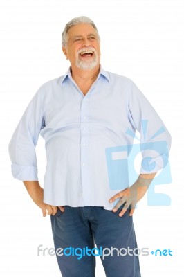 Senior Man Smiling Stock Photo