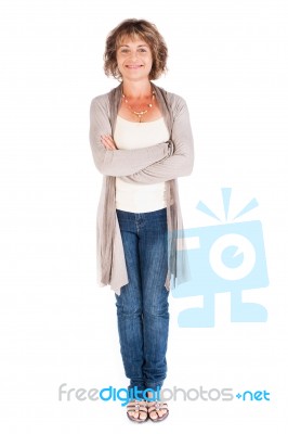 Senior Woman Standing Stock Photo