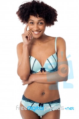 Sensuous Young Woman In Bikini Stock Photo