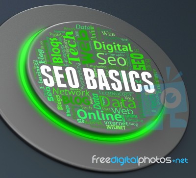 Seo Basics Indicates Search Engine And Control 3d Rendering Stock Image
