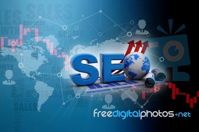 Seo Concept 3d Illustration Stock Image