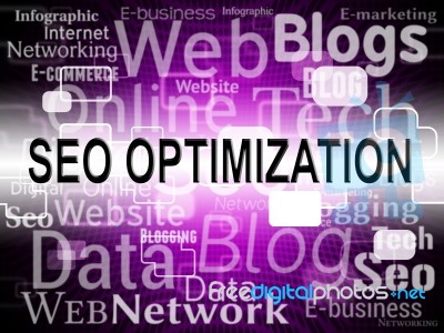 Seo Optimization Represents Web Site And Net Stock Image